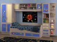 Набор мебели в детскую Белоснежка-4 Космос